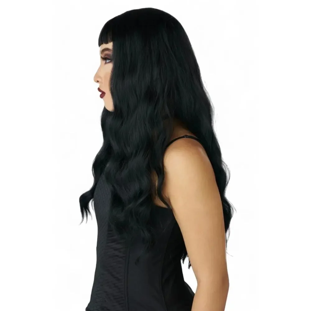 NEW! California Costumes Black Trad Goth Wavy Adult Wig Halloween Accessory